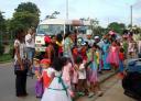 Carnavalsoptocht met school