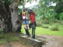 Oefenen voor de canopy tour