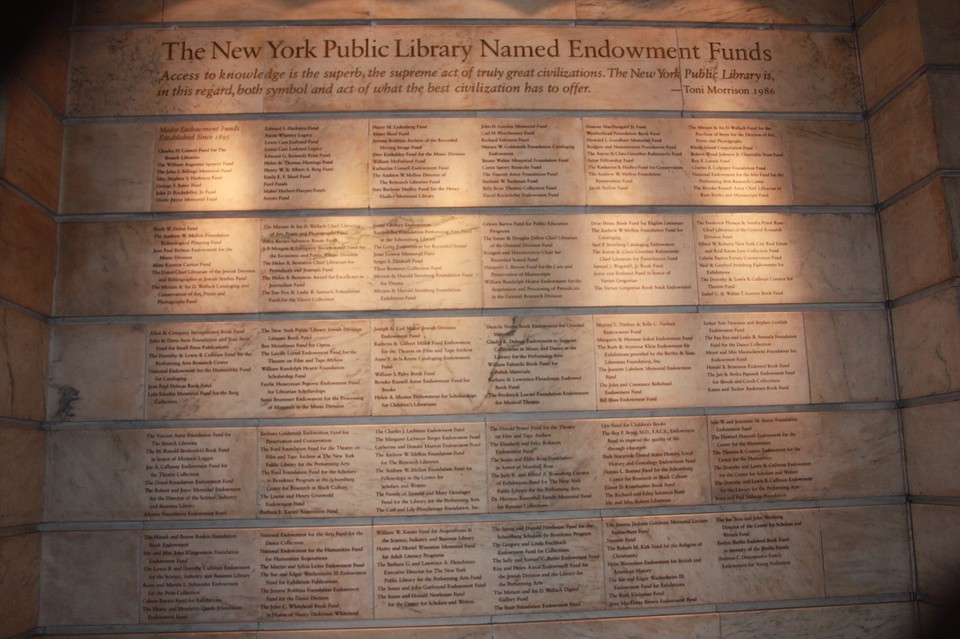 donateurs NY Library