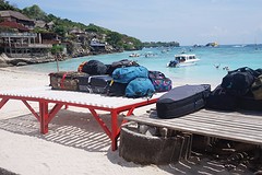 Onze bagage ligt te wachten