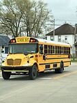 Een Amerikaanse schoolbus