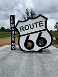 Route 66 sign in Lebanon