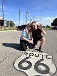 Bij het route 66 logo