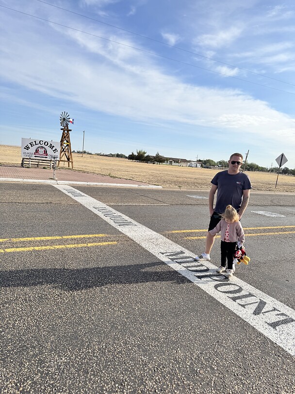 Midpoint van de route 66!