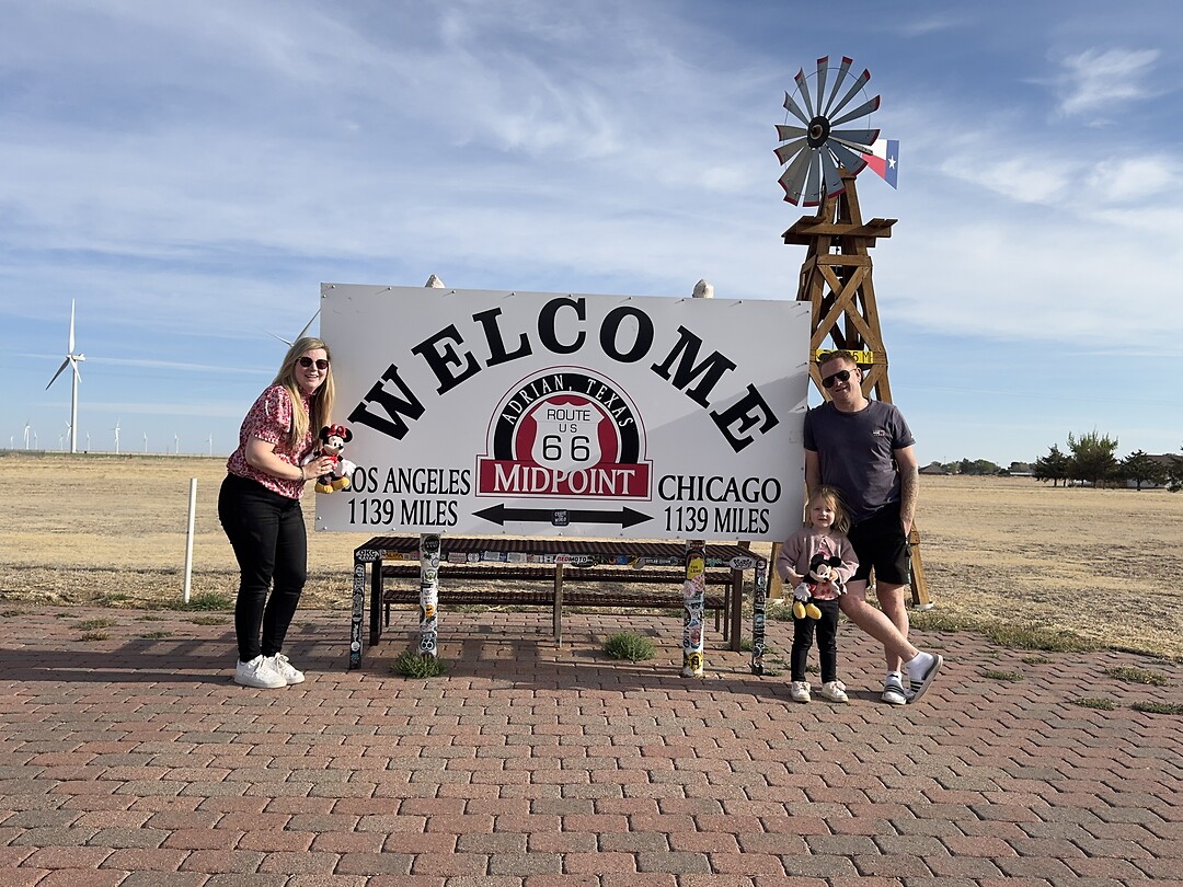 Midpoint van de route 66!