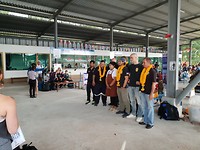 Het deel van het rescue-team van de jongens die in de grot vastzaten