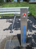Gratis trinkwasser in zeer warm Oostenrijk voor dorstige fietsers