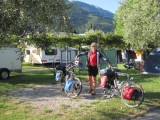 Vertrek van de camping in Bardolino, op weg naar Verona
