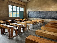 Een klaslokaal in Rwanda
