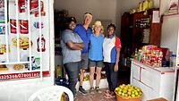 Poseren in een winkel