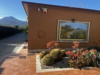 Mooi aangelegd met uitkijk op de Vesuvius
