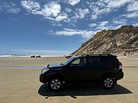 Auto op Baylys beach