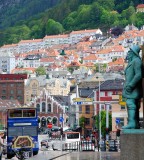 blik op de stad Bergen