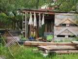 hier hangt uw stokvis!