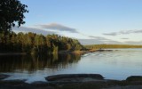 de zon gaat onder op Vanern Lake Resort