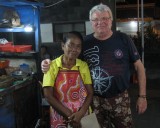 met mijn vriendin Ketut op de Pasar Shindu