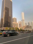 Vanuit taxi gefotografeerd