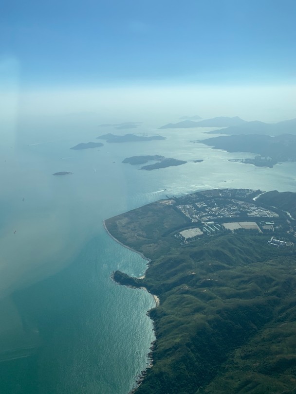 Mooi uitzicht over de vele eilanden van Hong Kong