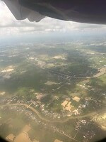 Uitzicht tijdens de vlucht