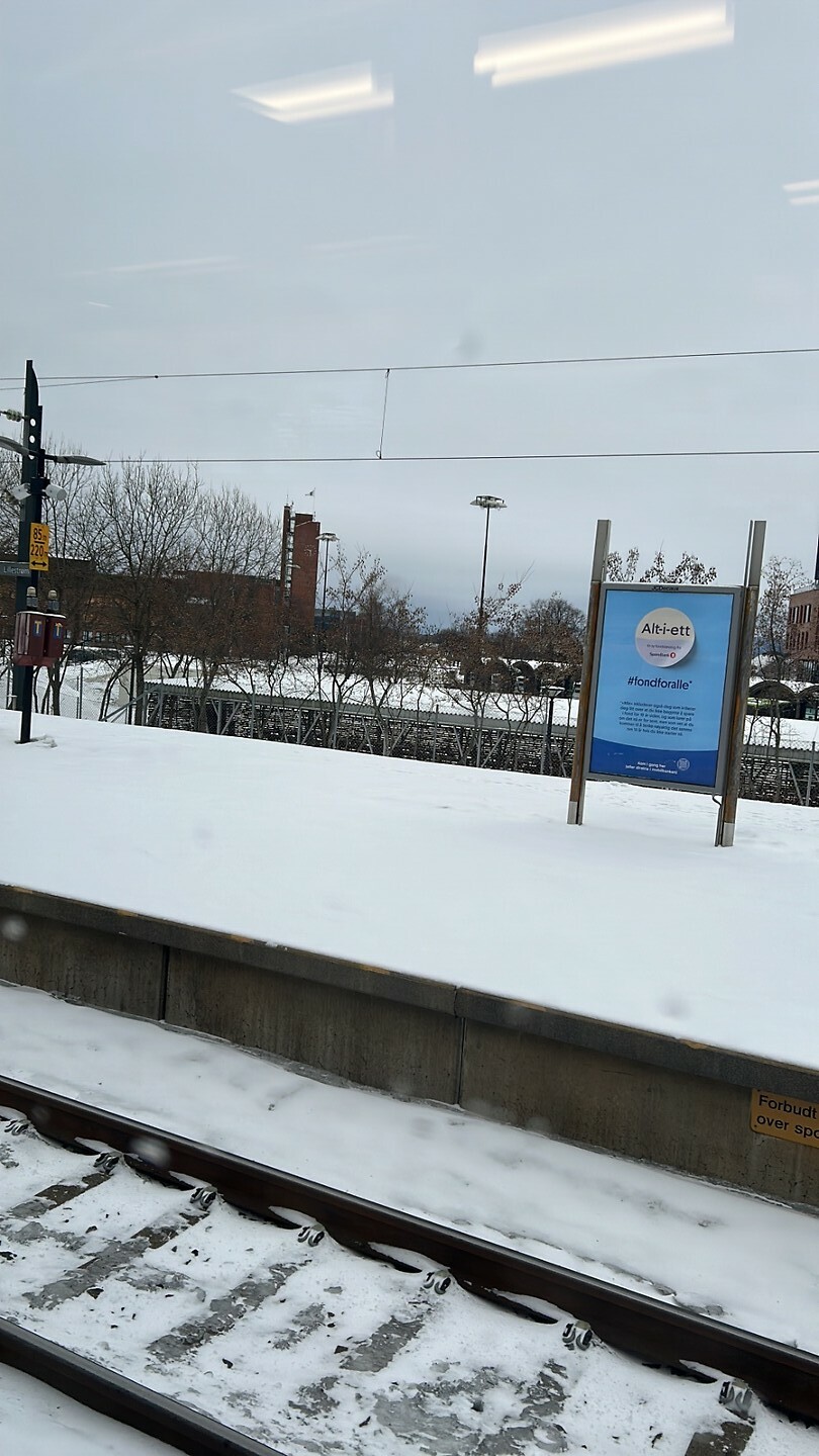 Onderweg met trein naar Gardermoen Airport