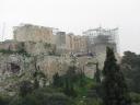 De acropolis in de steigers