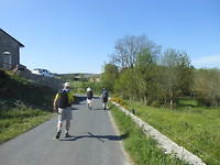 Drie pelgrims en route