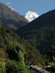 Topje van Himalaya gebergte
