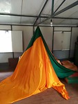 Ons laatste cadeau, een tent voor een van de BIM activiteiten.