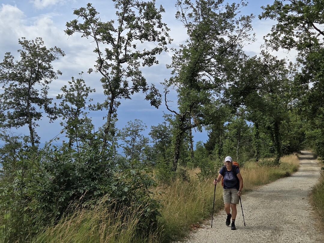 De weg gaat omhoog