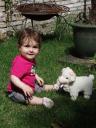 Lotte met een echt NZ schaap!