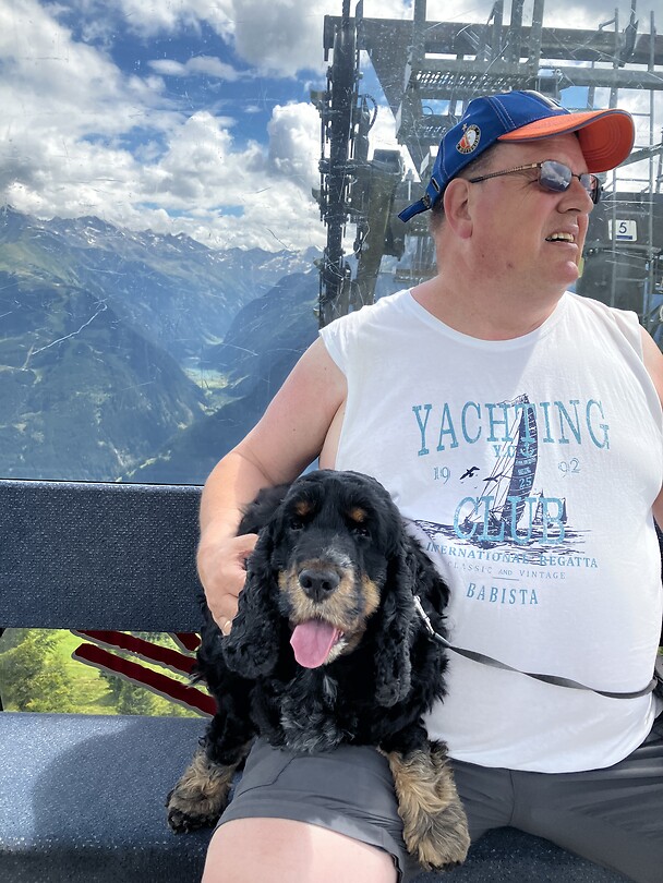 In de gondel omhoog