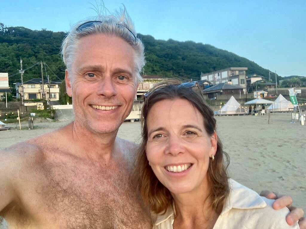 Selfie op het strand