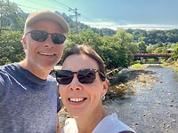 Selfie bij de rivier