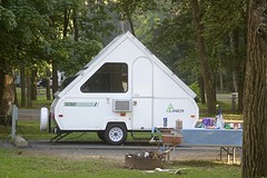 Schattig kleine caravan
