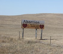 Een van vele anti-abortusborden