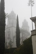 Hearst Castle in de mist
