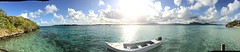 Panorama view vanaf Ile aux Aigrettes