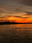 Zonsondergang Amazone rivier