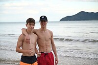 Brothers on the beach