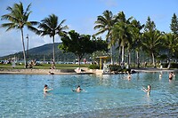Zwemmen in de lagoon
