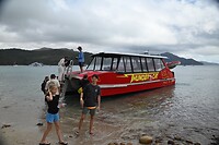 Aankomst op Whitsunday Island