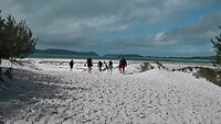 Aankomst op Whitehaven Beach