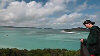 Uitzicht op Whitehaven Beach
