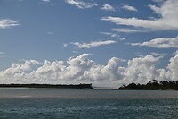 op de ferry naar Noosa Heads