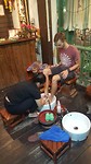Eerst onze voeten wassen voor de massage kan beginnen
