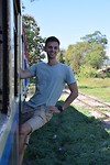 Lekker uit de trein hangen