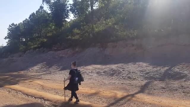 Uitzicht tijdens het lopen