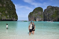 De toerist uithangen bij Maya Bay