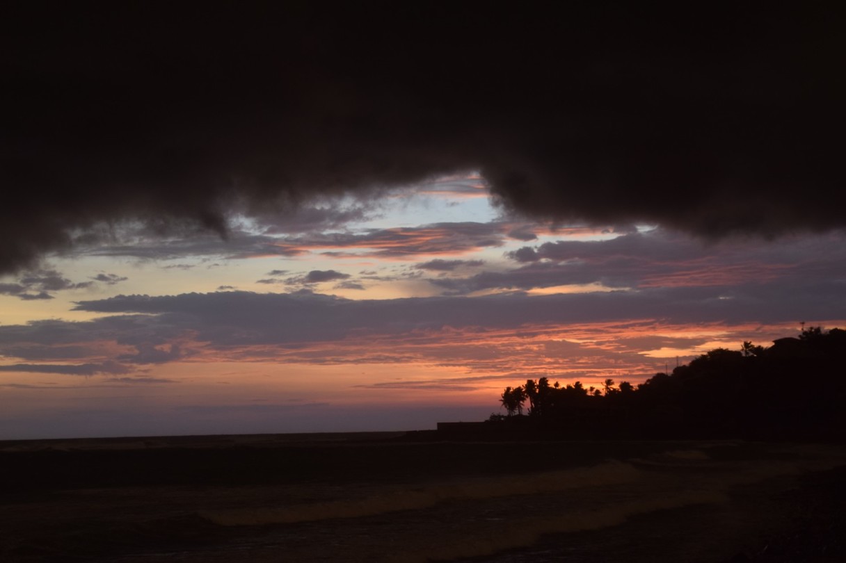 Storm meets sunset