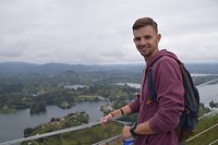 On top of the rock